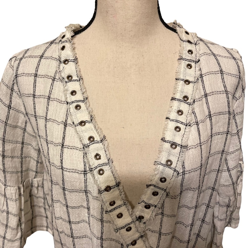 Tularosa Estelle Check Print Crossover Wrap Style… - image 4